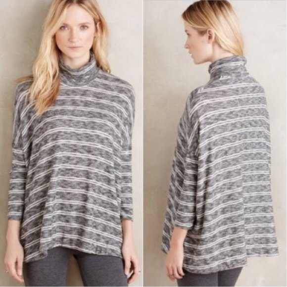Anthropologie Postmark Striped Turtleneck - Picture 1 of 9